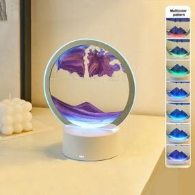 Нічник 3D з Led підсвічуванням 7 режимів фіолетовий пісок