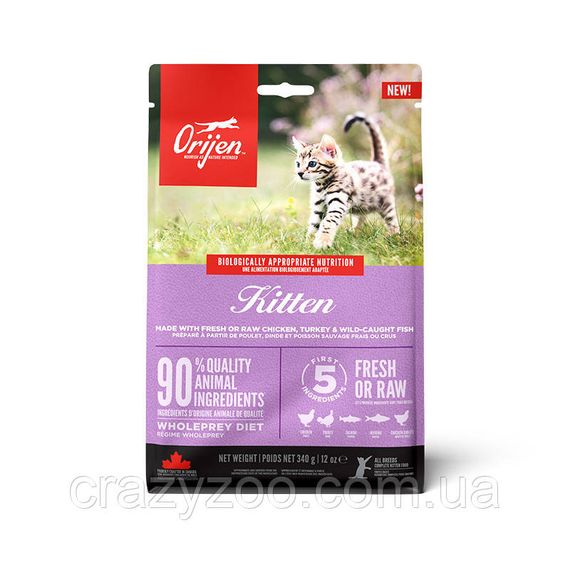 Сухой корм для котят Orijen Kitten с мясом и рыбой 340 г o71884
