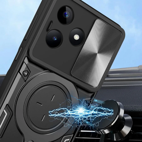 Чохол Magnetic Stand з захистом камери для Xiaomi Redmi 13 колір Синiй | Зображення 5