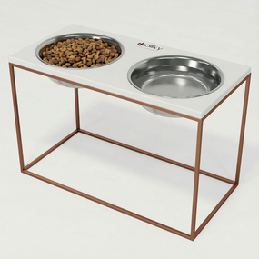 Миски на подставке для очень больших собак Hollky Base XXL40 (2 × 2,8 л) BXXL40-643240-GLWH