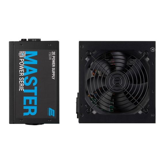 Блок живлення 2E MASTER POWER (750W), >80, 80+ White, 120mm, 1xMB 24pin(20+4), 1xCPU 8pin(4+4), 3xMolex, 5xSATA, (2E-MP750-120APFC) | Зображення 1