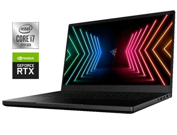 Ігровий ноутбук Razer Blade 15 RZ09-0369 / 15.6" (1920x1080) IPS / Intel Core i7-10750H (6 (12) ядер по 2.6 - 5.0 GHz) / 16 GB DDR4 / 512 GB SSD NVMe / nVidia GeForce RTX 3070, 6 GB GDDR6, 256-bit / WebCam б/в