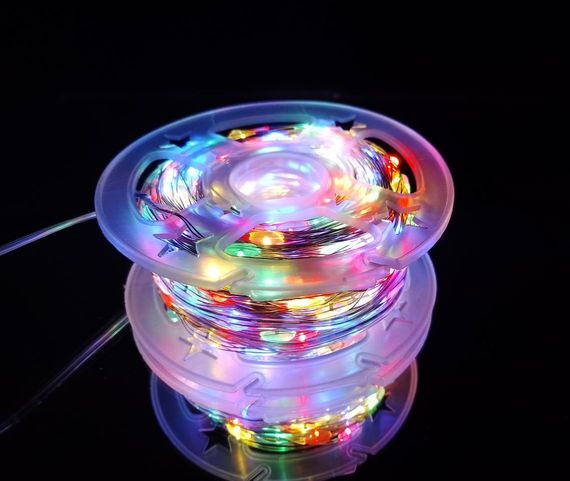 Гірлянда від USB "світлодіодні краплі" 50м, 500LED, мильтиколір, 8 режимів + пульт | Зображення 2