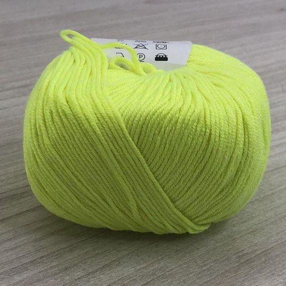 Пряжа Gazzal – Baby Cotton колір 3462 Жовтий неон | Зображення 1