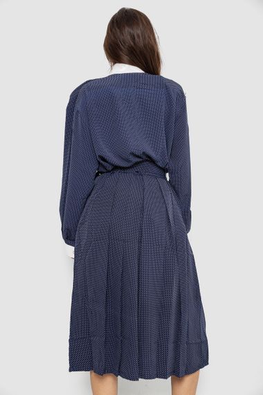 Костюм жіночий класичний у горох, колір синьо-білий, 167R3002 | Зображення 3