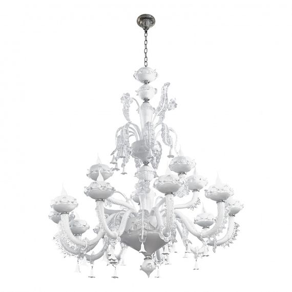 Люстра подвесная хрустальная E14 40W WH (BL-017S/15)