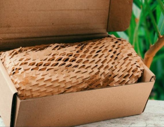 Cотовая крафт-бумага PaperPack, рулон - 28 см х 50 м, коричневая | Зображення 6