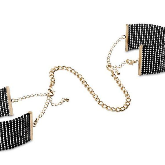 Наручники Bijoux Indiscrets Desir Metallique Handcuffs - Black, металеві, стильні браслети | Зображення 1