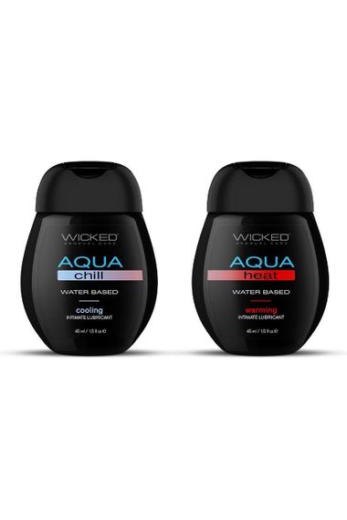 Набір лубрикантів Wicked Sensual Care Sensation Kit охолодження та розігрів, 45+45 мл Sex Aura | Зображення 1