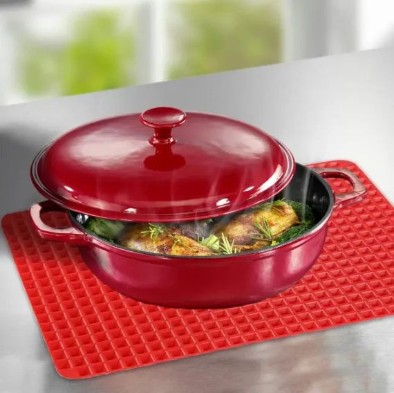 Килимок для випікання PYRAMID PAN Fat-Reduction Silicone Cooking Mat (16,25х11,5 см, силіконовий)grill | Зображення 4