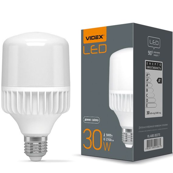Світлодіодна лампа VIDEX A80 30W E27 5000K (VL-A80-30275) | Зображення 1