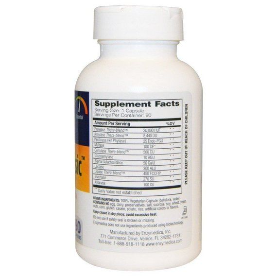 Травні ферменти Enzymedica Digest Basic, Essential Enzyme Formula 90 Caps ENZ-29010 | Зображення 1