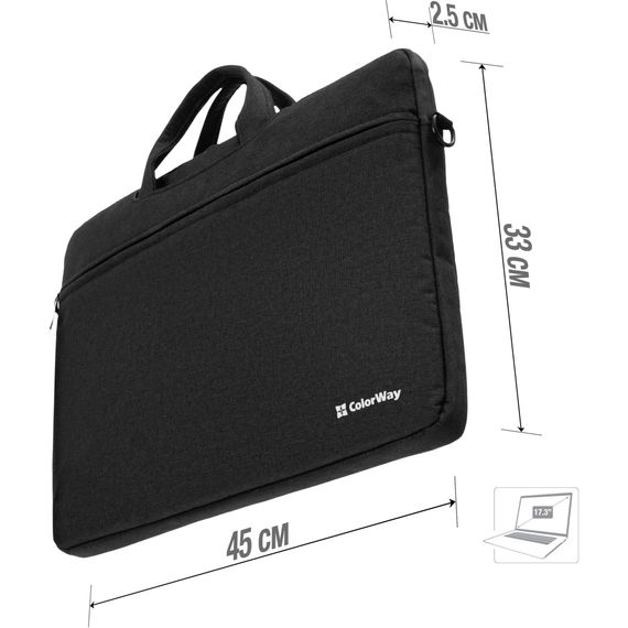 Сумка для ноутбука ColorWay 17.3" Casual Black (CW-LBC173-BK) | Зображення 4