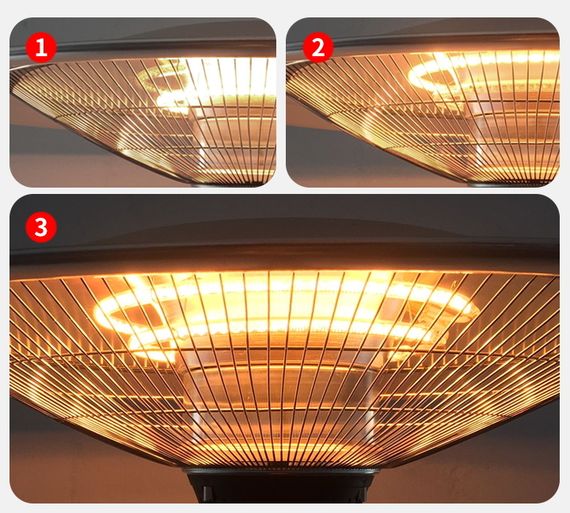 Електричний інфрачервоний обігрівач підвісний з Д/У GRILLI 2500w, 60см 777756 Код: 008345 | Зображення 3