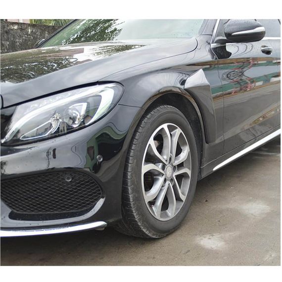 Накладки на передні крила (для SD AMG-Line 2015-2019, Карбон) для Mercedes C-сlass W205 рр | Зображення 2
