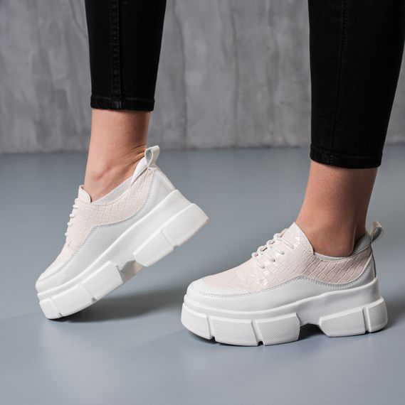 Кроссовки женские Fashion Gallant 3766 39 размер 24 см Бежевый | Зображення 5