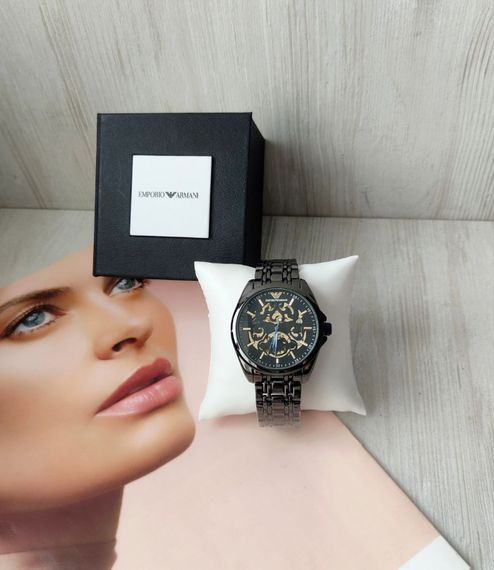 Чоловічий наручний годинник Emporio Armani механіка black | Зображення 4