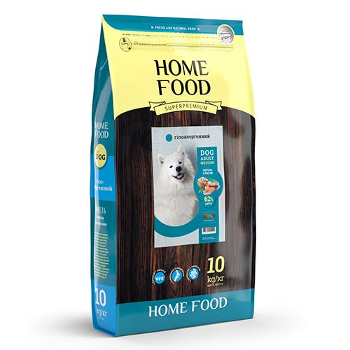 Корм Home Food «Форель з рисом» сухий гіпоалергенний для дорослих собак середніх порід 10 кг