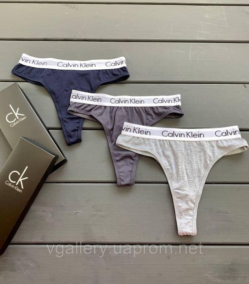 Стринги женские CK Carousel, женские стринги в стиле Кельвин Кляйн XL, Серый
