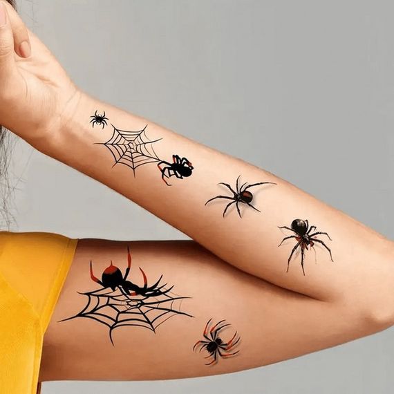 Набір дитячих тимчасових тату "Halloween black" tatto-halloween-black-set-30 | Зображення 1