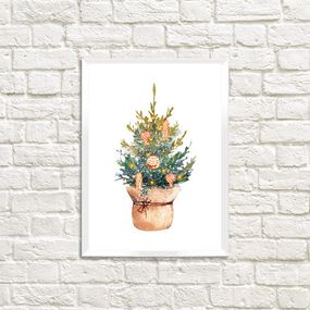 Постер в рамці Маленька ялиночка 21х30см, A4 (WMT4_23NY021_WH)