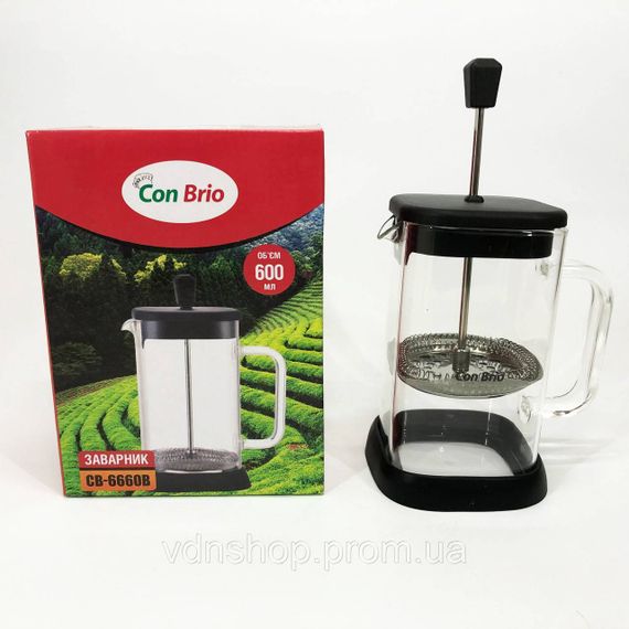 Френч-прес красивий, Френч-прес місткий, Скляний заварювальний чайник для чаю чайники GN-78 | Зображення 9