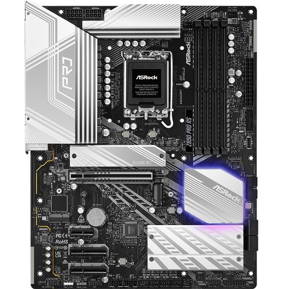 AsRock Z890 PRO RS (1851/Z890, 4*DDR5, PCIex16, HDMI/DP/TB4, 4xSATA, 4xM.2, 2.5Glan, 7.1c, ATX) | Зображення 1