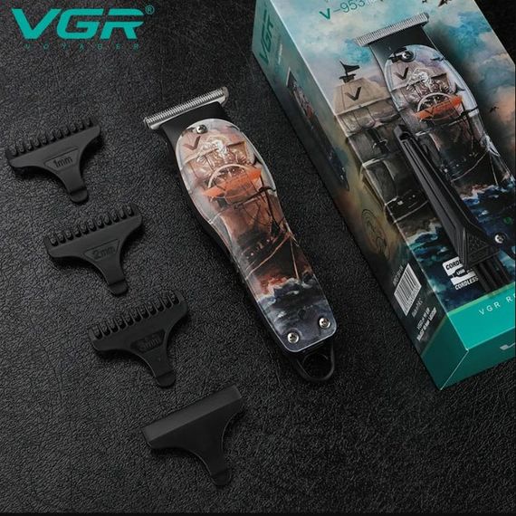 Профессиональный триммер для стрижки волос и бороды VGR V-953 SZ-845 с насадками | Зображення 1
