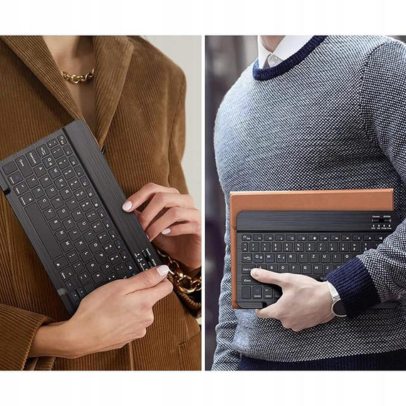 Клавиатура с мышкой Combo 9212 для планшета телефона Bluetooth iPad iPhone Android Type-C Черный | Зображення 2