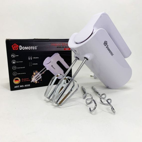 Двох вінчиковий міксер Domotec, Ручний переносний міксер Кухонний для тіста ручний AE-30 | Зображення 1