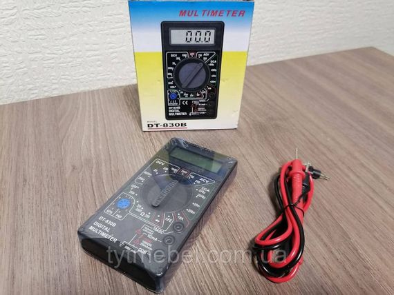 Цифровой универсальный мультиметр тестер-вольтметр DT-830B Black | Зображення 3
