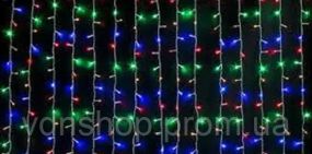 Світлодіодна гірлянда Водоспад 240LED 2х2.5м 220V Мікс Прозорий провід