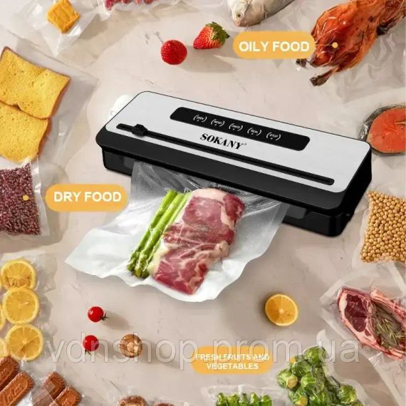 Вакуумный упаковщик Sokany SK-133076 / Упаковщик для еды | Зображення 1