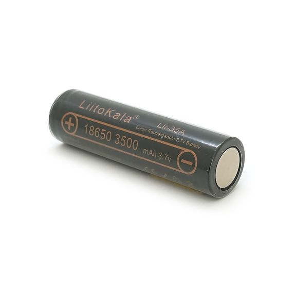 Акумулятор 18650 Li-Ion LiitoKala Lii-35A-JT, 3500mAh (3300-3500mAh), 3.7V (2.75-4.2V), Black | Зображення 1