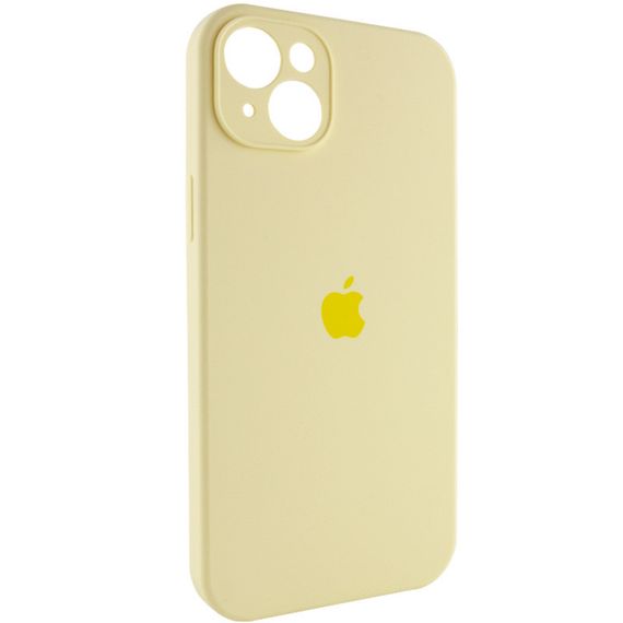 Чехол Silicone Case Full Camera Protective (AA) для Apple iPhone 14 (6.1") Желтый / Mellow Yellow | Зображення 1