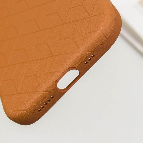 Шкіряний чохол Carved with MagSafe для Apple iPhone 16 (6.1") Orange | Зображення 7