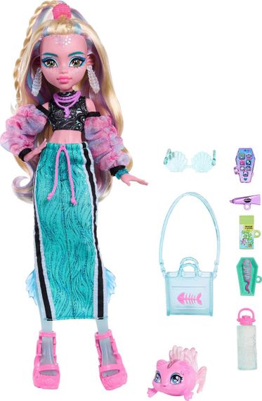 Лялька Монстр Хай Лагуна Блю з аксесуарами та піранією Оригінал Mattel Monster High Lagoona Blue | Зображення 1