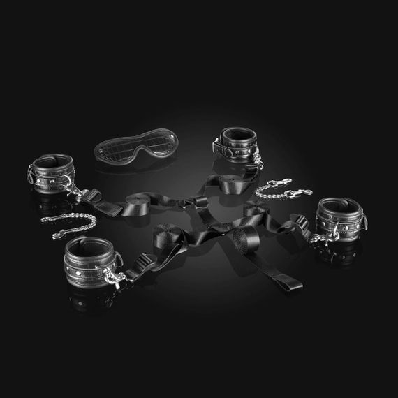 Набір для фіксації на ліжку Liebe Seele Temptation Underbed Mattress Restraint Kit + маска sexstyle | Зображення 1