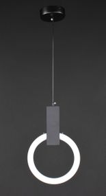 Люстра світлодіодна підвісна LED світильник для квартири на стелю лед 27586 Чорний 35-180х10х20 см.