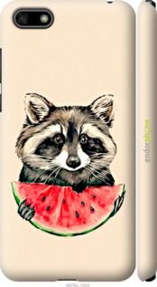 Чохол на Huawei Honor 7A Єнотик з кавуном "4605m-1805-2448"