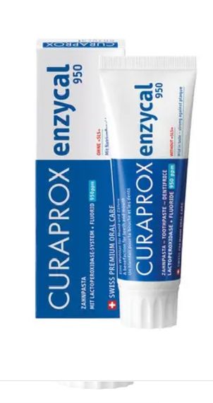 Зубна паста ферментна Curaprox Enzycal 950 з фтором, 75 мл., RDA - 30 | Зображення 1