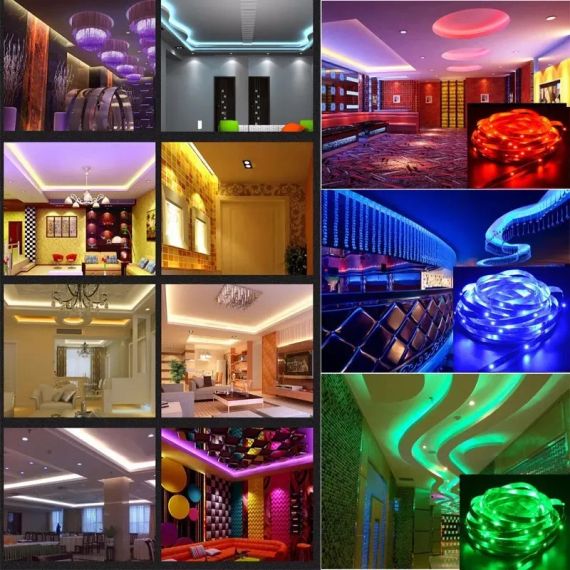 Комплект Світлодіодна стрічка багатобарвна 3528 RGB комплект 5м з пультом | Зображення 2