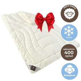 Ковдра IDEIA 86929 Україна 175*210  перкаль Молочний