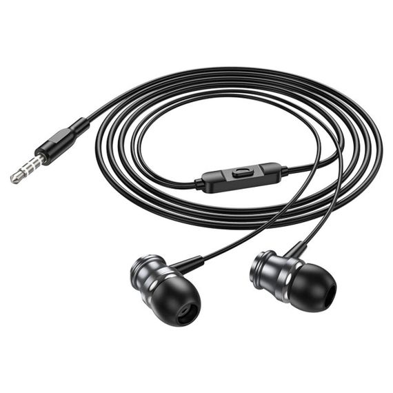 Навушники BOROFONE BM75 Platinum metal universal earphones with microphone Metal Gray | Зображення 3