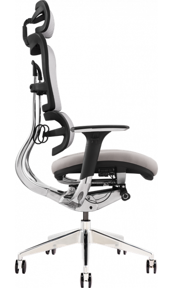 Кресло офисное GT RACER X-801 BRIGHT Gray (W-20, B-40) | Зображення 4