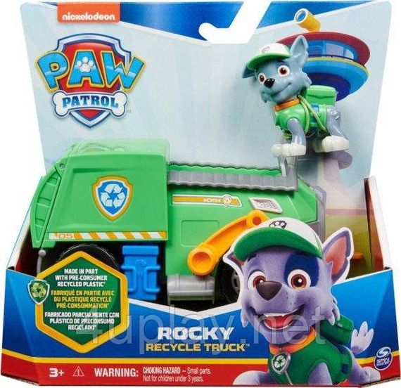 Щенячий патруль Рятувальний сміттєвоз і фігурка Роккі Оригінал PAW Patrol Rocky Recycle Truck