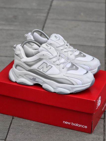 Кросівки New Balance замш/шкіра/3D сітка колір білий, сірий | Зображення 5