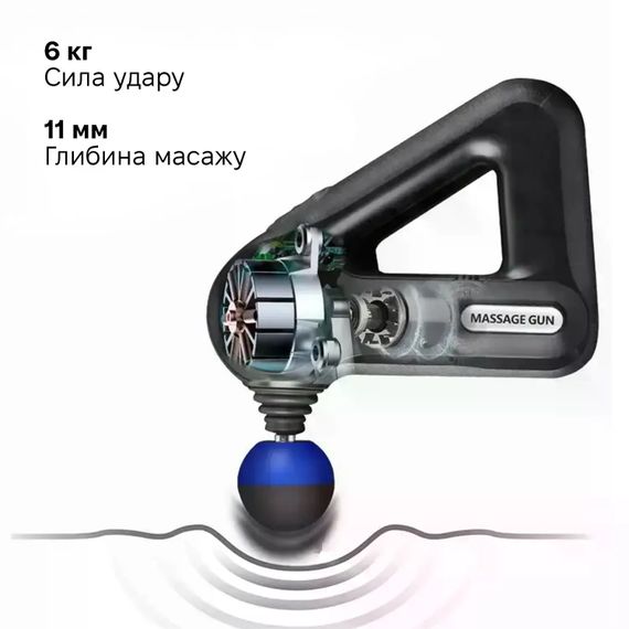 Массажер INSPIRE SL-8890 • Перкуссионный массажный пистолет с 12 насадками для мышц и тела | Зображення 3