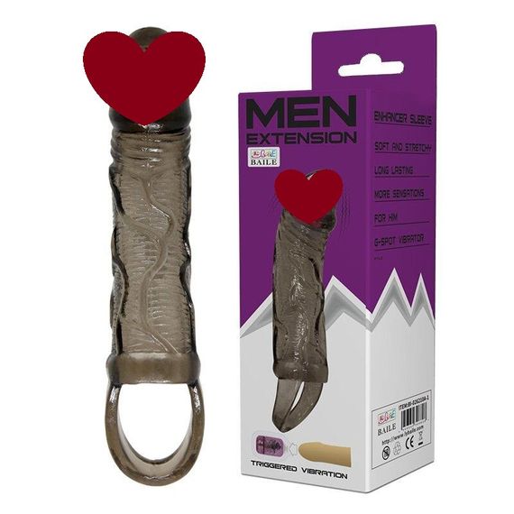 Насадка-презерватив з вібрацією "Men extension" BI-026210A-1 Sex Aura