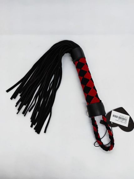 Флоггер DS Fetish Leather flogger M red/black